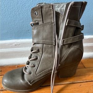 G by Guess Women's Gray Ankle Boots